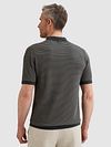Koszulka polo Vanguard z dzianiny w paski, regular fit, granatowa Model / Achterkant