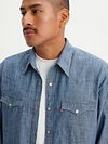 Levi's Chemise Barstow Western Mid Bleu Model / Detail
