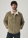 Sztruksowa kurtka przejściowa Levi's z podszewką sherpa w kolorze beżowym Model / Voorkant