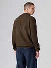 Koszulka polo Levi's z długim rękawem i półzamkiem w kolorze brązowym Model / Achterkant