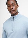 Barbour Half Zip Trui Lichtblauw Model / Voorkant