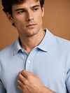 King Essentials The James Polo Shirt Light Blue Model / Detail