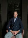 John Miller Shirt Checks Light Blue Model / Sfeerbeeld