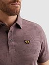 PME Legend Poloshirt Jacquard Jersey Moonscape Purple Model / Detail