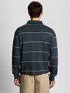 Lyle and Scott Polo Da Rugby A Righe Navy Model / Achterkant