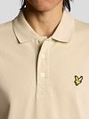 Lyle and Scott Polo Plain Grey Taupe Model / Detail