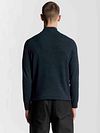 Lyle & Scott Half Zip Pull Merino Lammwolle Navy Model / Achterkant