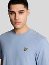Lyle und Scott T-Shirt Heather Blau Model / Detail