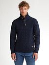 Petrol Kabelpullover Half Zip Hamilton Navy