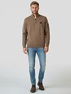 Petrol Half-Zip Sweater Oak Braun Model / Voorkant