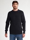 Petrol Sweater Toledo Structure Navy Model / Voorkant