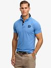 Superdry Polo Piqué Monogram Blue Model / Voorkant