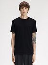 Fred Perry Twin Tipped T-shirt Navy 75C Model / Voorkant