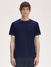 Fred Perry M1588 Twin Tipped T-shirt Navy Model / Voorkant
