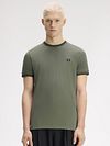 Fred Perry Twin Tipped T-shirt Green Z50 Model / Voorkant