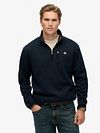 Superdry Half Zip Pullover Fleece Navy Model / Voorkant