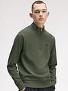 Fred Perry Halvzip Tröja Olivgrön Z50 Model / Voorkant