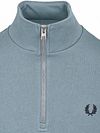 Fred Perry Longsleeve Half Zip-Poloshirt Blau