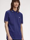 Fred Perry Polo Twin Tipped M3600 Mörkblå 48A Model / Voorkant