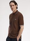 Fred Perry Polo Twin Tipped M3600 Brun 49A Model / Voorkant