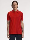 Fred Perry Polo Twin Tipped M3600 Röd 74A Model / Voorkant
