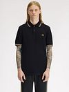 Fred Perry Polo Twin Tipped M3600 Black P69 Model / Voorkant