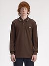 Fred Perry Långärmad Polo Brun 49A Model / Voorkant