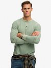 Superdry Pullover Henley Textured Green Model / Voorkant