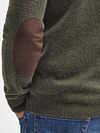 Maglione in lana Barbour con patch verde Model / Detail
