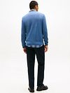 Maglione strutturato Tommy Hilfiger blu Model / Achterkant