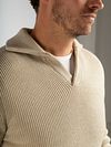 Maglione Suitable Riva Knit Ecru Model / Detail