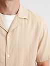 Marc O'Polo Camisa de crêpe de manga corta beige Model / Detail