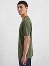 Camiseta Marc O'Polo Slub Stripes en verde oscuro Model / Zijkant