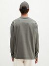 Marc O'Polo Heavy Langarm-T-Shirt Graphite Dust Model / Achterkant