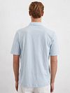 Marc O'Polo Poloshirt Slubs Starlight Blue Model / Achterkant