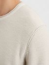 Marc O'Polo Sweter z okrągłym dekoltem z bawełny/lnu w kolorze szary jedwab Model / Detail