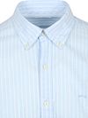 McGregor Chemise Cotton Linen Rayures Bleu Clair Product / Detail