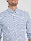 McGregor Chemise Poplin Rayures Bleu Model / Detail