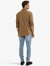 McGregor flannelskjorte i camel melange Model / Achterkant