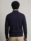 McGregor Half-Zip Genser Bomull Kashmir Marineblå Model / Achterkant