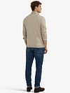 McGregor Half Zip Trui Merino Blend Structure Sand Model / Achterkant