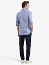 McGregor Hemd Linen Blend Vintage Blau Model / Achterkant