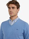 McGregor Maglione in misto merino con scollo a V azzurro ghiaccio Model / Detail