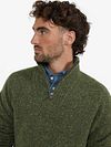 McGregor Pull Half Zip Mix Laine D'Agneau Olive Model / Detail