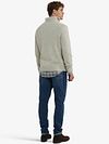 McGregor Pull Half Zip Mix Laine D'Agneau Ecru Model / Achterkant