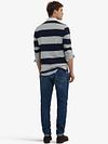 McGregor Rugbyshirt Stripe Navy Grey Model / Achterkant