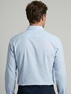 McGregor Shirt Cotton Linen Stripes Light Blue Model / Achterkant