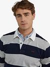 McGregor Rugbyshirt Streep Navy Grijs Model / Detail