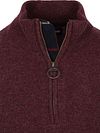 Barbour Holden Half Zip Pullover Wool Burgundy