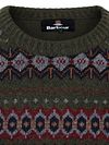 Barbour Fairisle Trui Wol Donkergroen Product / Detail